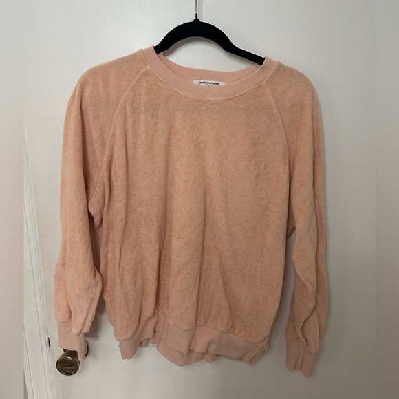 perfectwhitetee Tops - PERFECTWHITETEE SAYLOR TERRY SWEATSHIRT IN PEACHES & CREAM SIZE MEDIUM